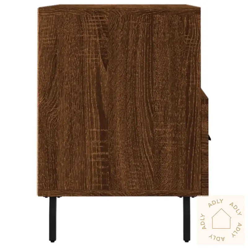 Tv-Benk Brun Eik 80X36X50 Cm Konstruert Tre