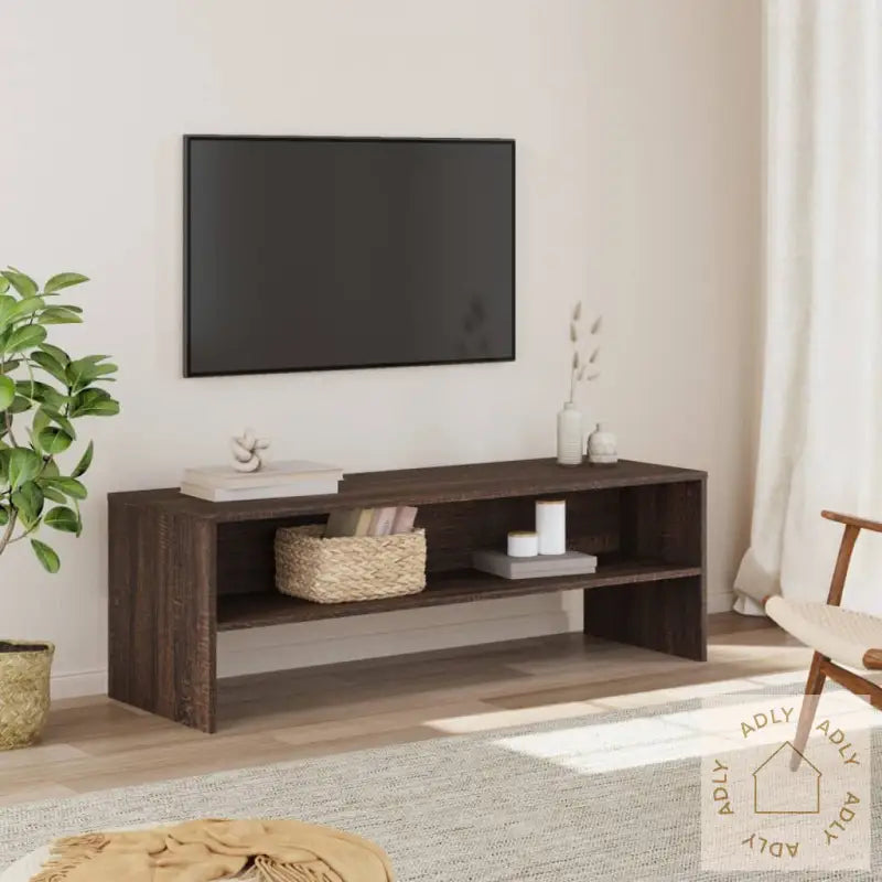 Tv-Benk Brun Eik 120X40X40 Cm Sponplate