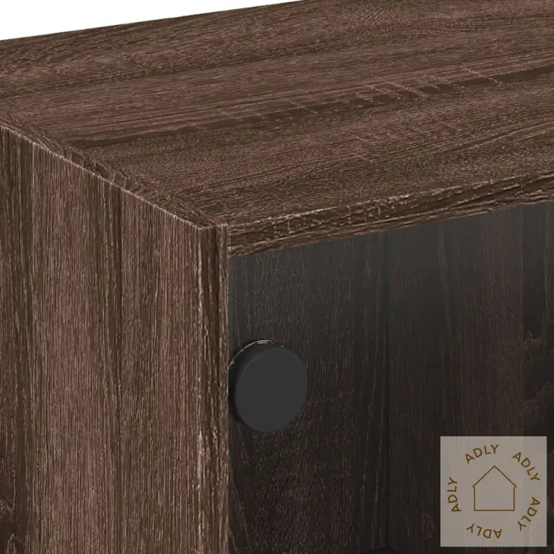 Tv-Benk Med Dør Brun Eik 68X37X42 Cm