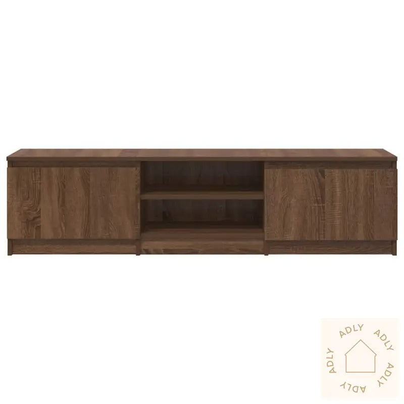 Tv-Benk Brun Eik 140X40X35,5 Cm Konstruert Tre