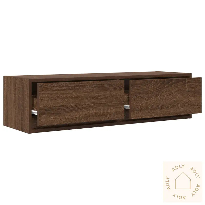 Tv-Benk Brun Eik 100X31X25,5 Cm Konstruert Tre