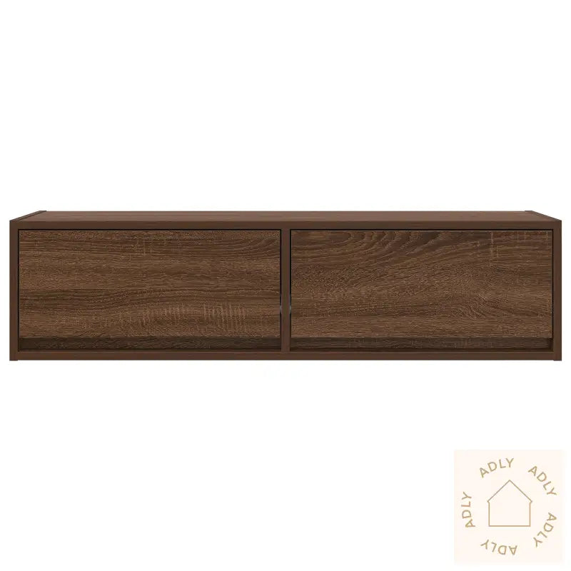 Tv-Benk Brun Eik 100X31X25,5 Cm Konstruert Tre