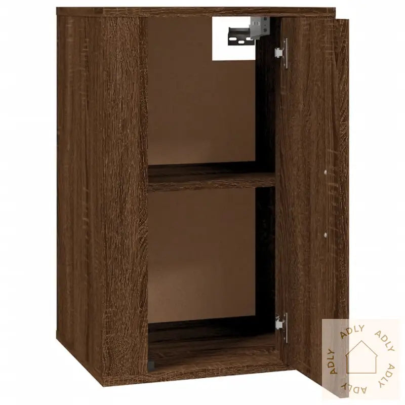 Vegghengt Tv-Benk Brun Eik 40X34,5X60 Cm