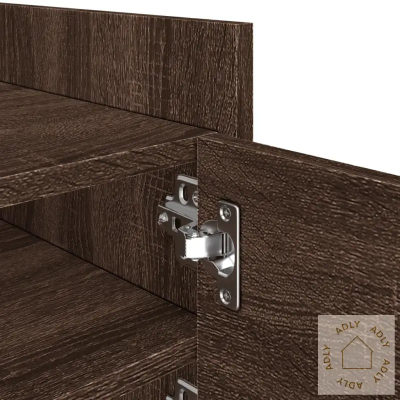 Tv-Benk Brun Eik 80X35X40 Cm Konstruert Tre