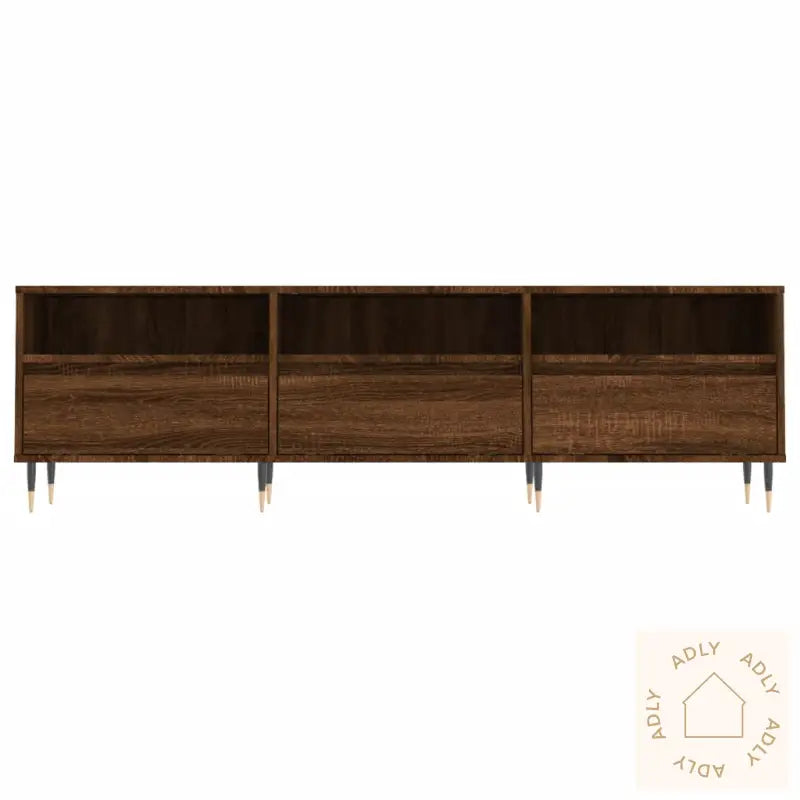 Tv-Benk Brun Eik 150X30X44,5 Cm Konstruert Tre