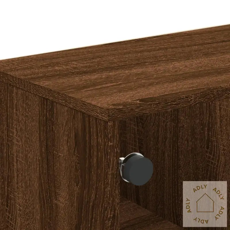 Tv-Benk Med Dør Brun Eik 102X37X50 Cm