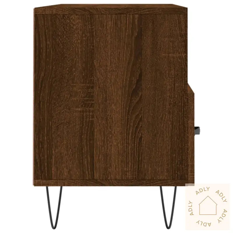 Tv-Benk Brun Eik 102X36X50 Cm Konstruert Tre