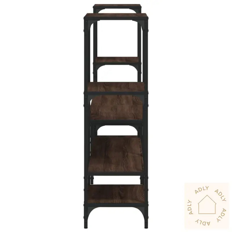 Tv-Benk Brun Eik 206,5X28,5X95 Cm Konstruert Tre