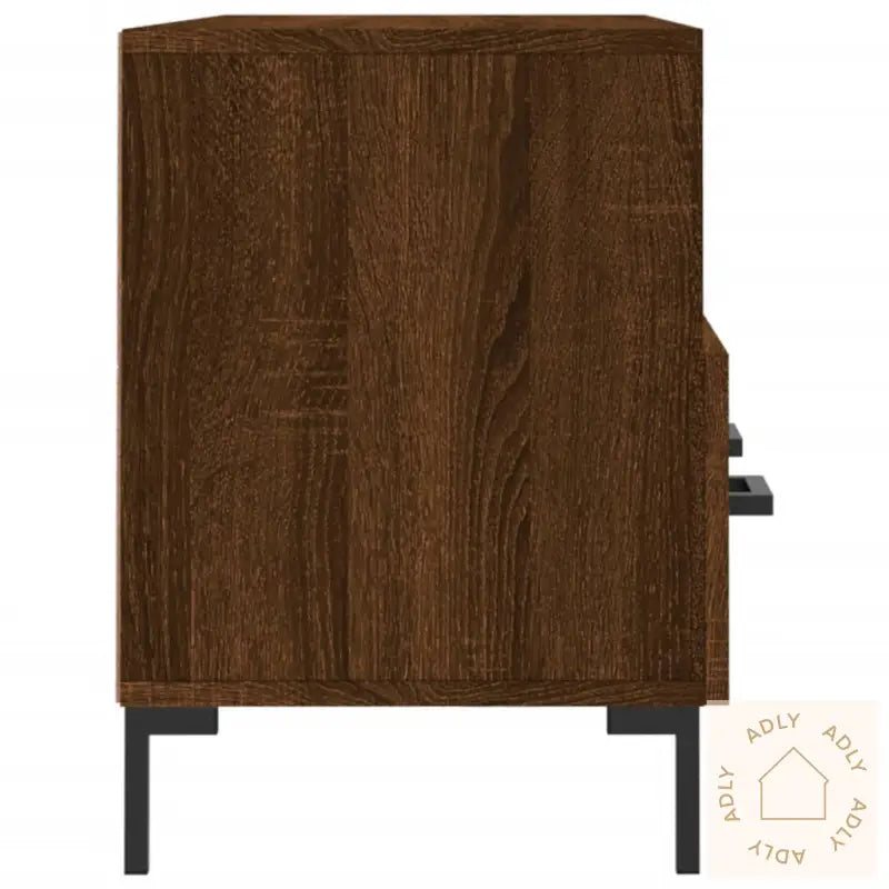 Tv-Benk Brun Eik 102X36X50 Cm Konstruert Tre