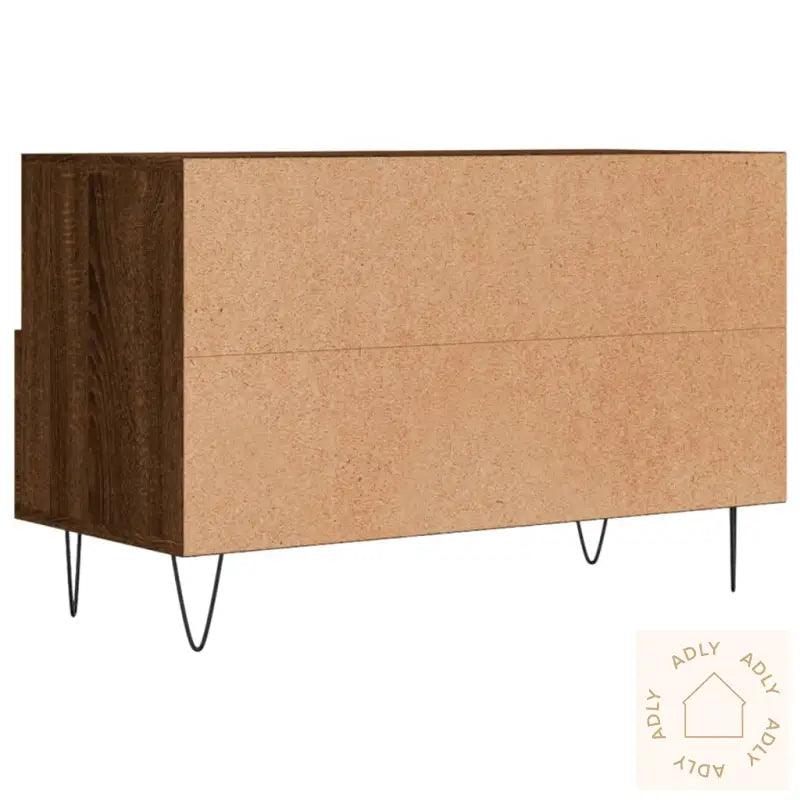 Tv-Benk Brun Eik 80X36X50 Cm Konstruert Tre