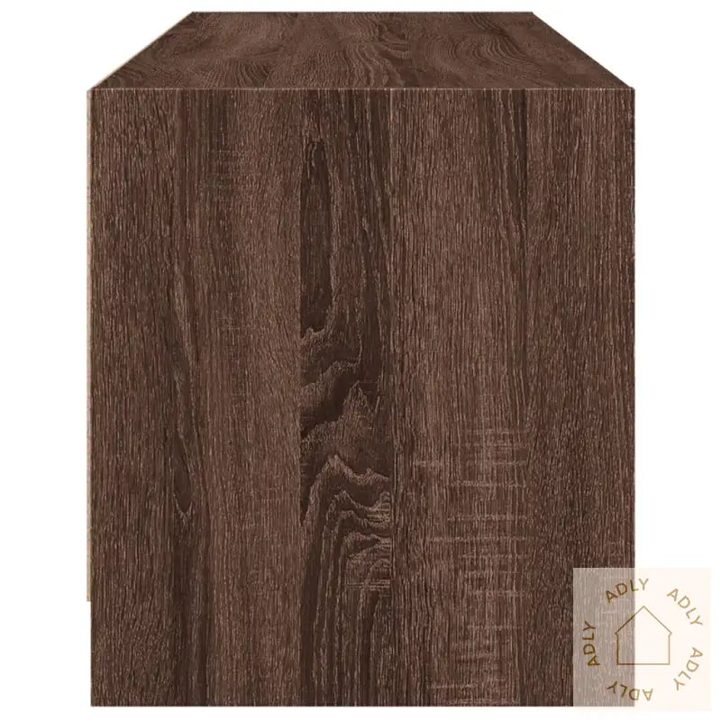 Tv-Benk Med Dør Brun Eik 102X37X42 Cm