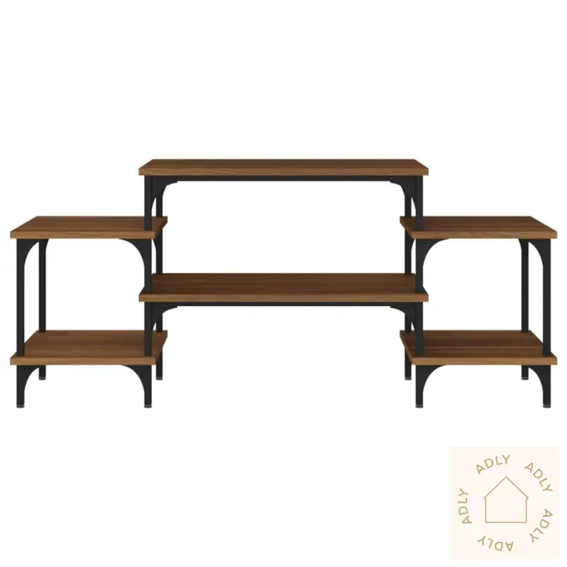 Tv-Benk Brun Eik 117X35X52 Cm Konstruert Tre