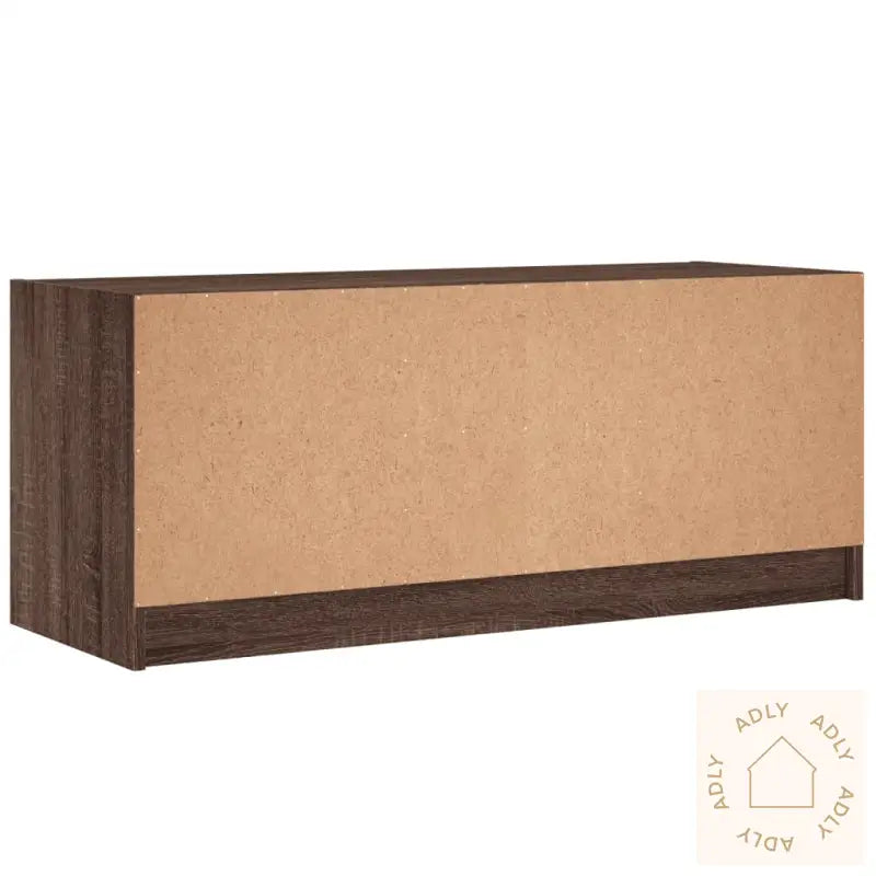 Tv-Benk Med Dør Brun Eik 102X37X42 Cm