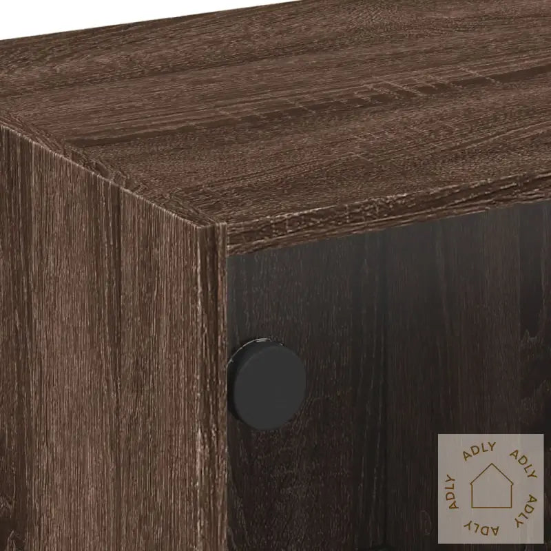 Tv-Benk Med Dør Brun Eik 102X37X42 Cm