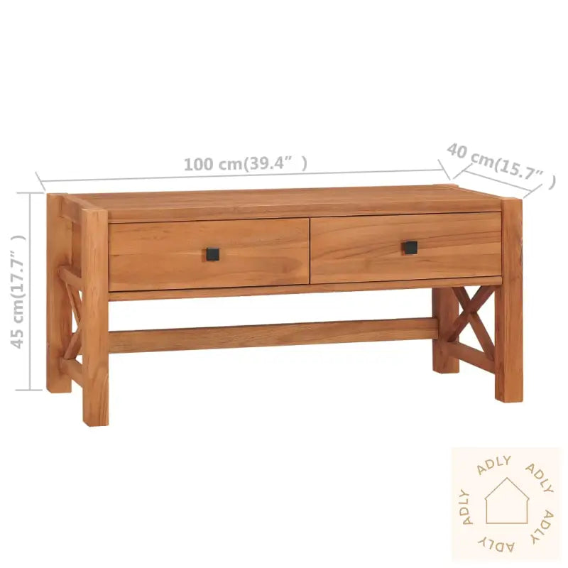 Tv-Benk 100X40X45 Cm Teak