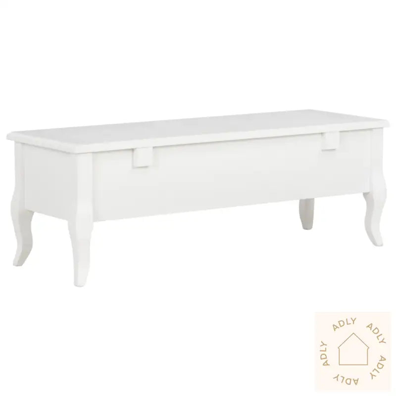 Tv-Benk Hvit 100X35X35 Cm Tre