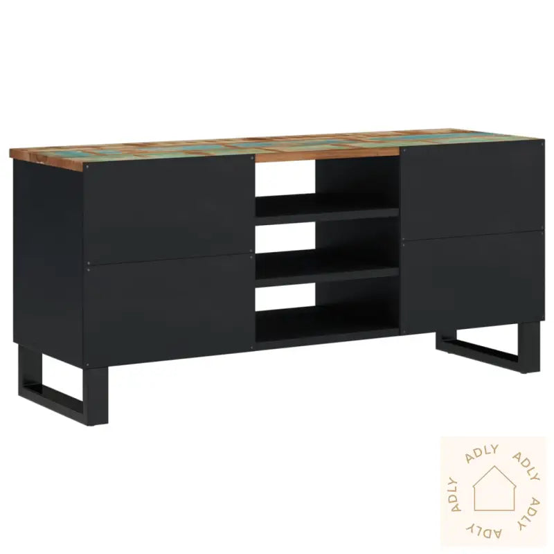 Tv-Benk 100X33X46 Cm Gjenvunnet Heltre Og Konstruert Tre