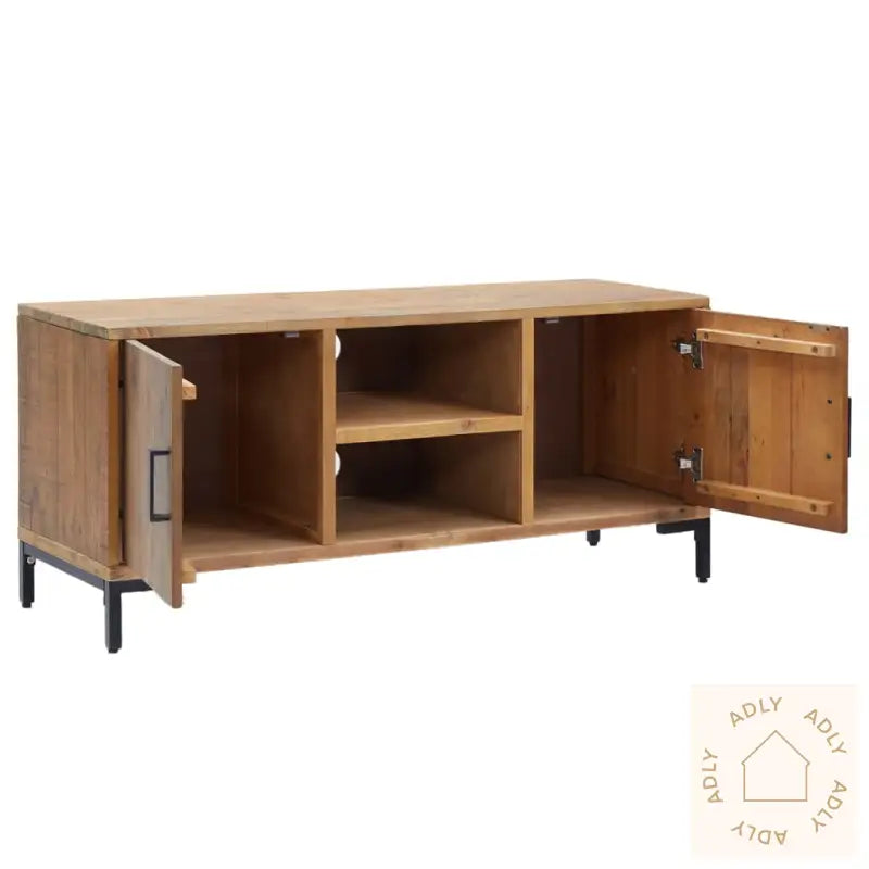 Tv-Benk Brun 110X35X48 Cm Heltre Furu