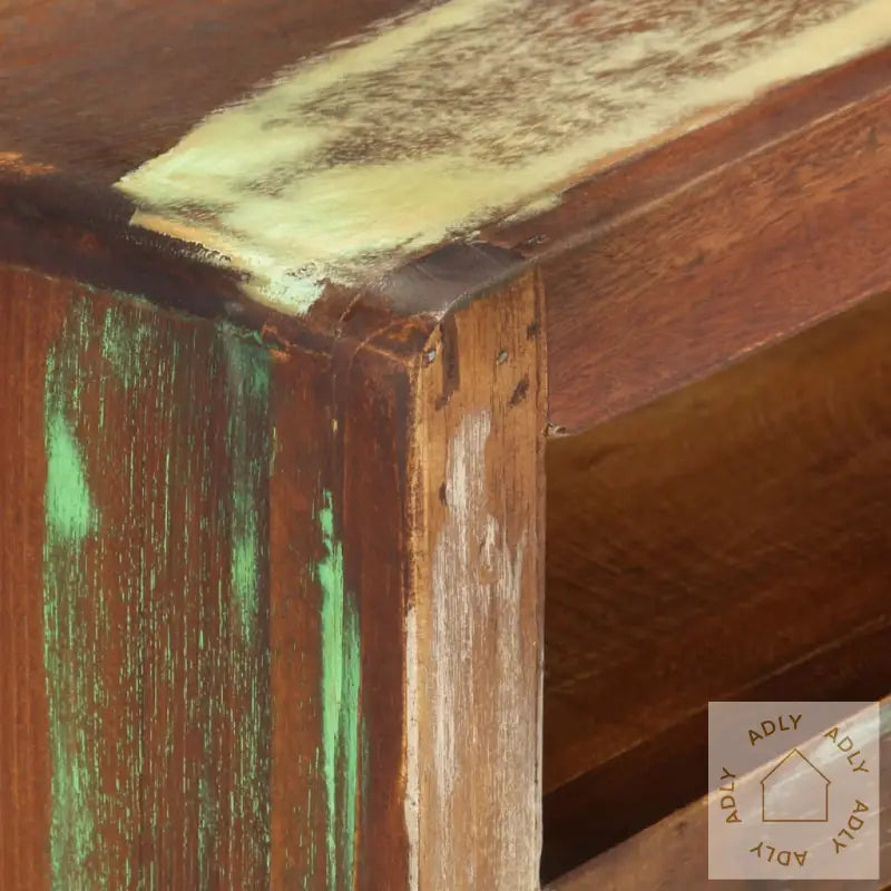 Tv-Benk 110X30X40 Cm Gjenvunnet Heltre Flerfarget