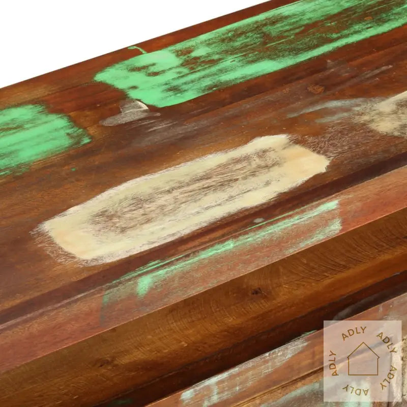 Tv-Benk 110X30X40 Cm Gjenvunnet Heltre Flerfarget