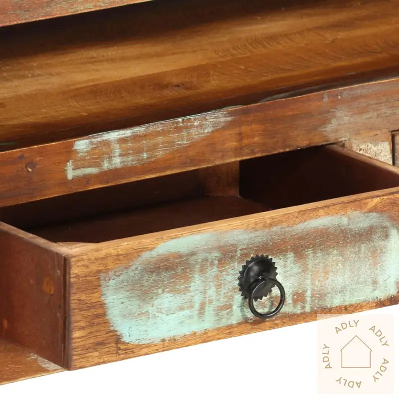 Tv-Benk 110X30X40 Cm Gjenvunnet Heltre Flerfarget