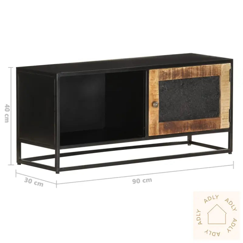 Tv-Benk 90X30X40 Cm Grov Heltre Mango
