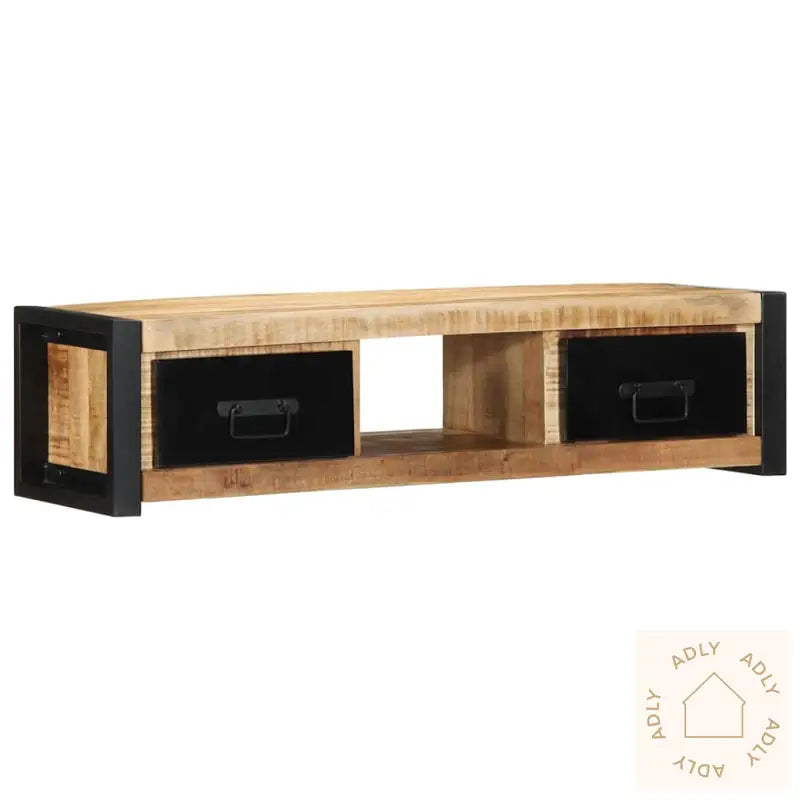Tv-Benk 100X30X25 Cm Grovt Heltre Mangotre