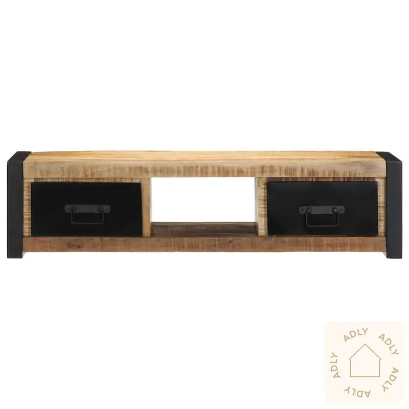 Tv-Benk 100X30X25 Cm Grovt Heltre Mangotre