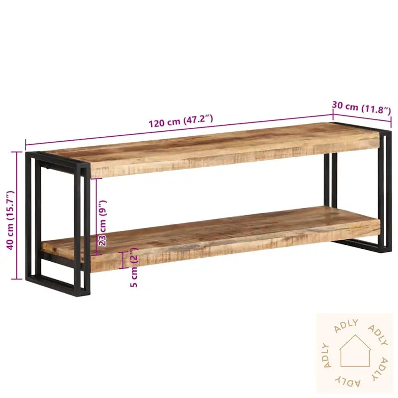 Tv-Benk 120X30X40 Cm Grovt Mangotre