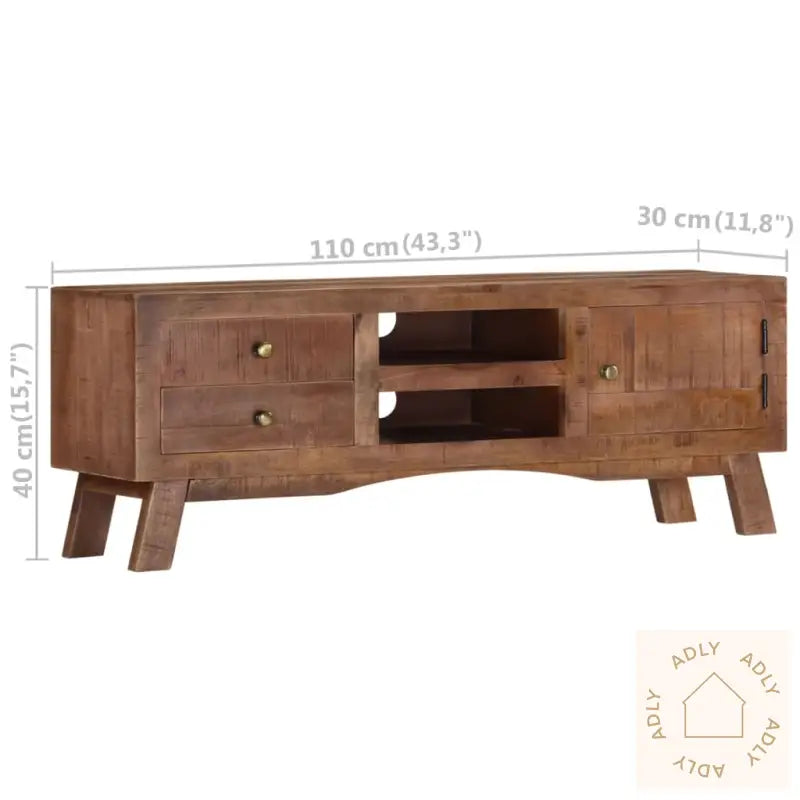 Tv-Benk 110X30X40 Cm Grovt Mangotre