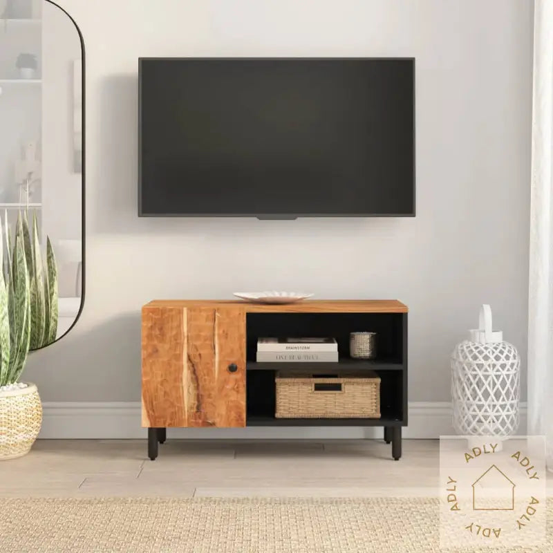 Tv-Benk 80X33X46 Cm Heltre Akasie