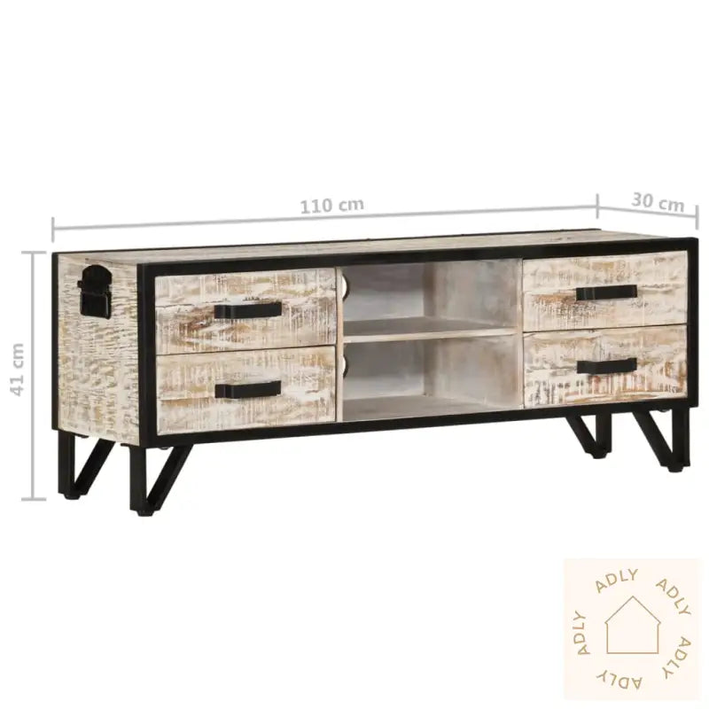 Tv-Benk 110X30X41 Cm Heltre Akasie