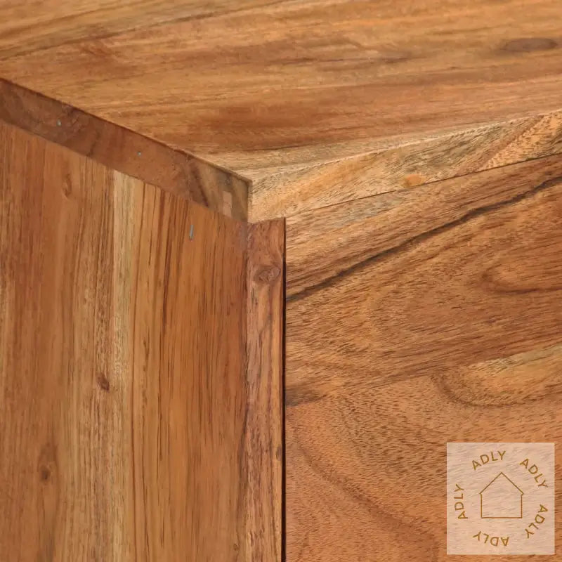 Tv-Benk Honningbrun Og Grå 110X30X50 Cm Heltre Akasie