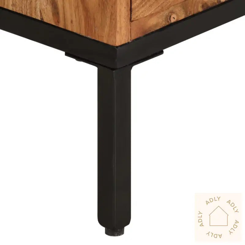 Tv-Benk Honningbrun Og Grå 110X30X50 Cm Heltre Akasie