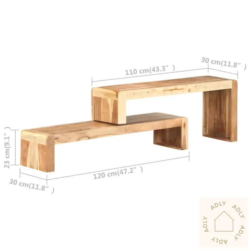 Tv-Benk 2 Deler Heltre Akasie