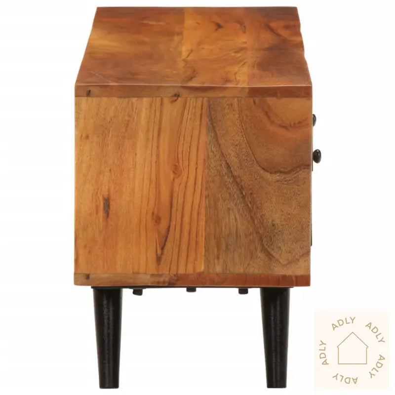 Tv-Benk Med Dører 112X30X40 Cm Heltre Akasie Og Metall