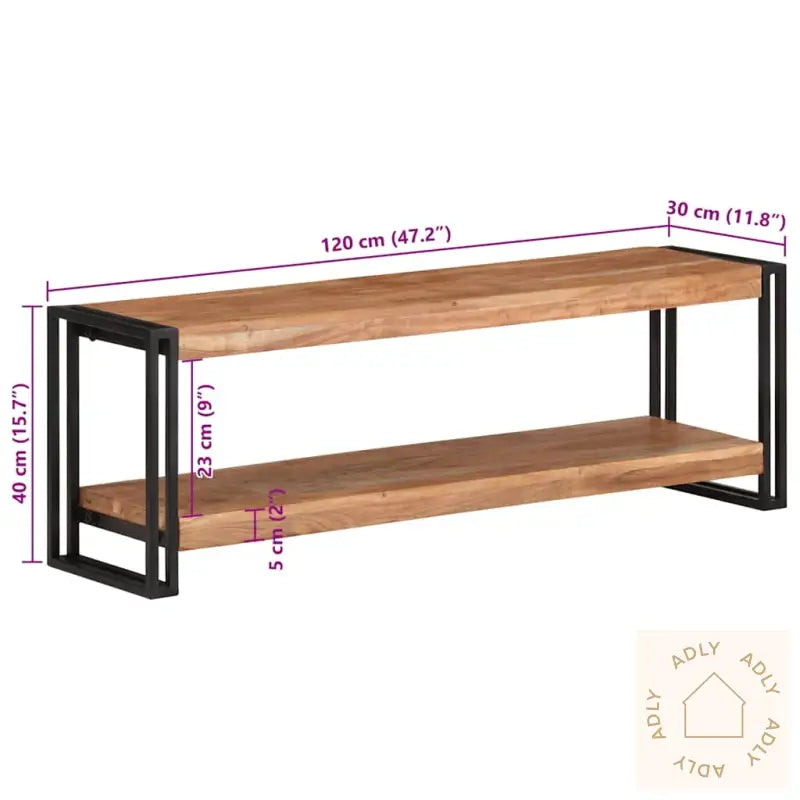 Tv-Benk 120X30X40 Cm Heltre Akasie