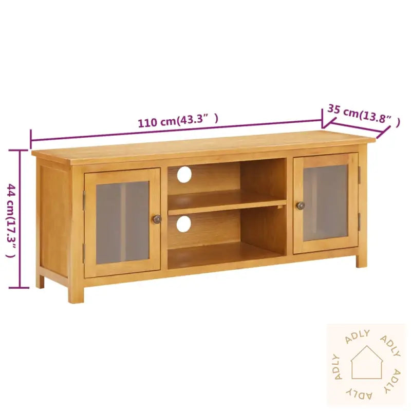 Tv-Benk 110X35X44 Cm Heltre Eik