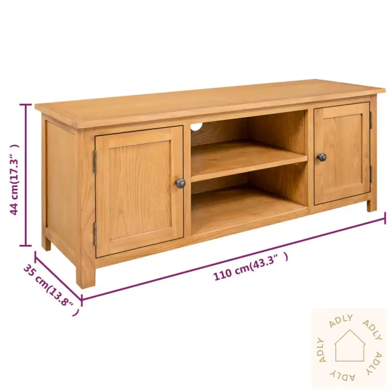 Tv-Benk 110X35X44 Cm Heltre Eik