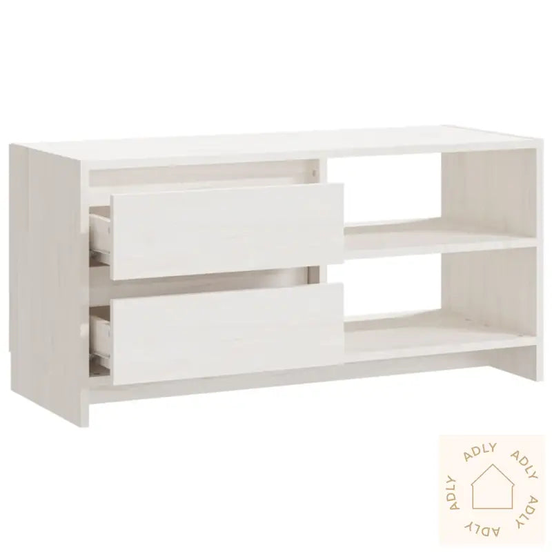 Tv-Benk 80X31X39 Cm Heltre Furu Hvit