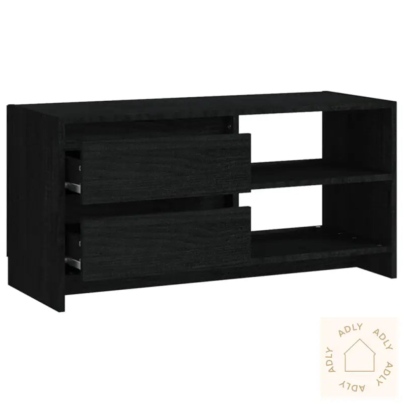 Tv-Benk 80X31X39 Cm Heltre Furu Svart