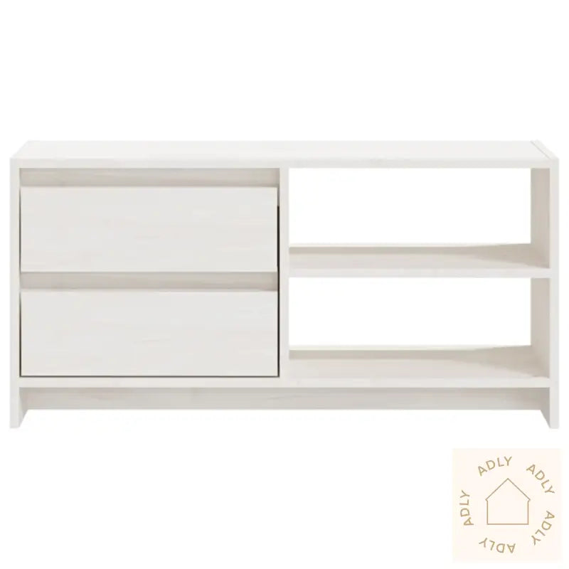 Tv-Benk 80X31X39 Cm Heltre Furu Hvit