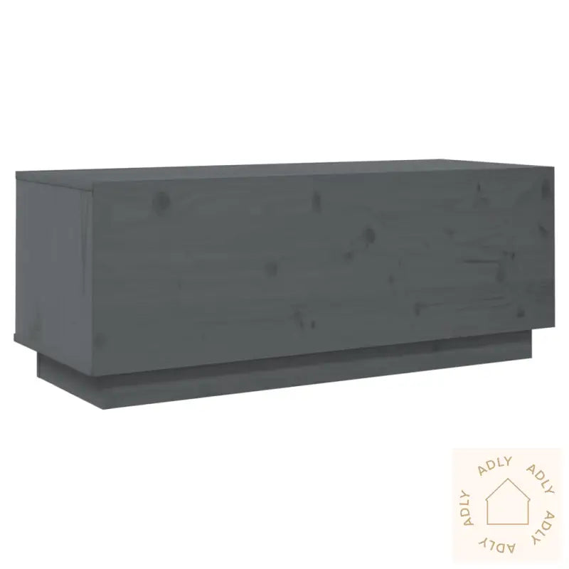 Tv-Benk Grå 90X35X35 Cm Heltre Furu