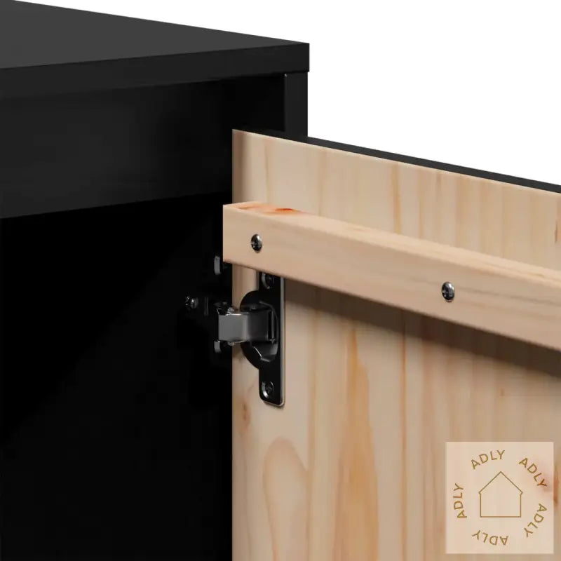 Tv-Benk Svart 74X35X44 Cm Heltre Furu