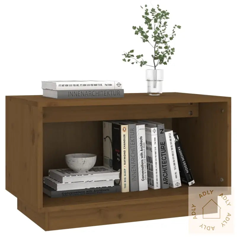 Tv-Benk Honningbrun 60X35X35 Cm Heltre Furu