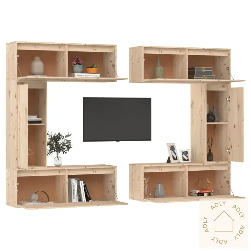 Tv-Benker 6 Stk Heltre Furu