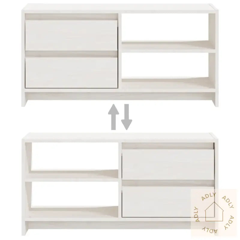 Tv-Benk 80X31X39 Cm Heltre Furu Hvit