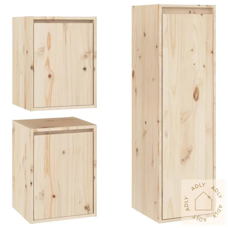 Tv-Benker 3 Stk Heltre Furu