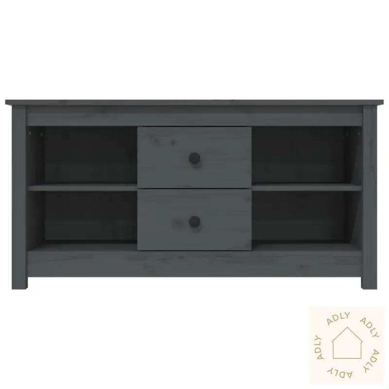 Tv-Benk Grå 103X36,5X52 Cm Heltre Furu