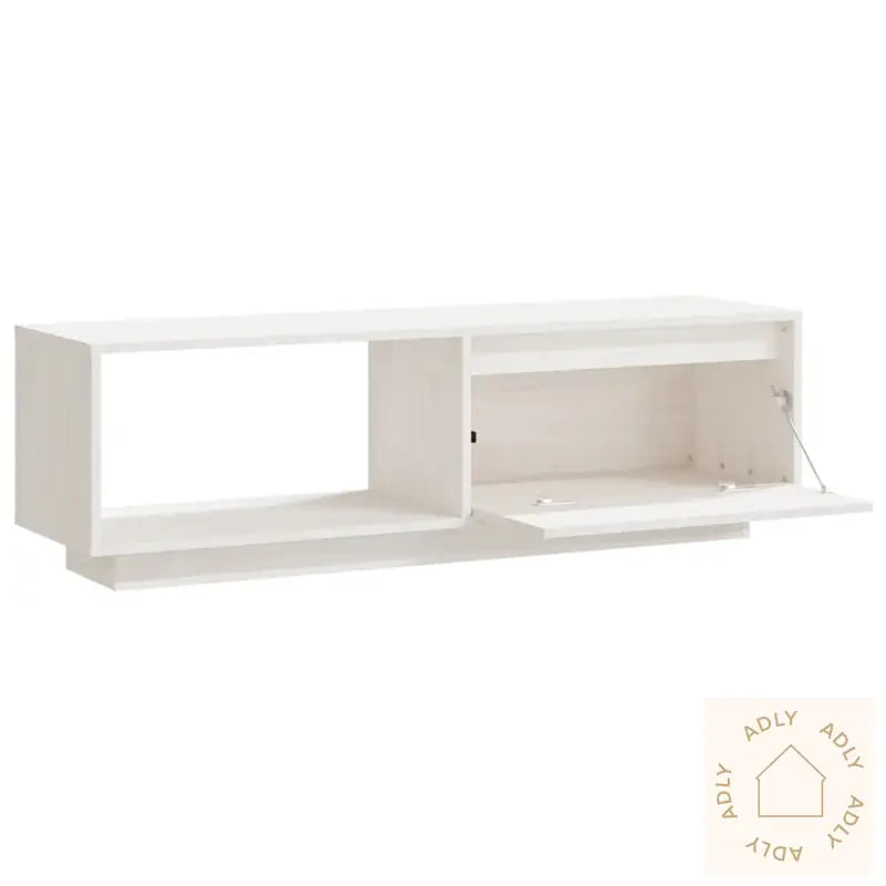 Tv-Benk 110X30X33,5 Cm Heltre Furu Hvit